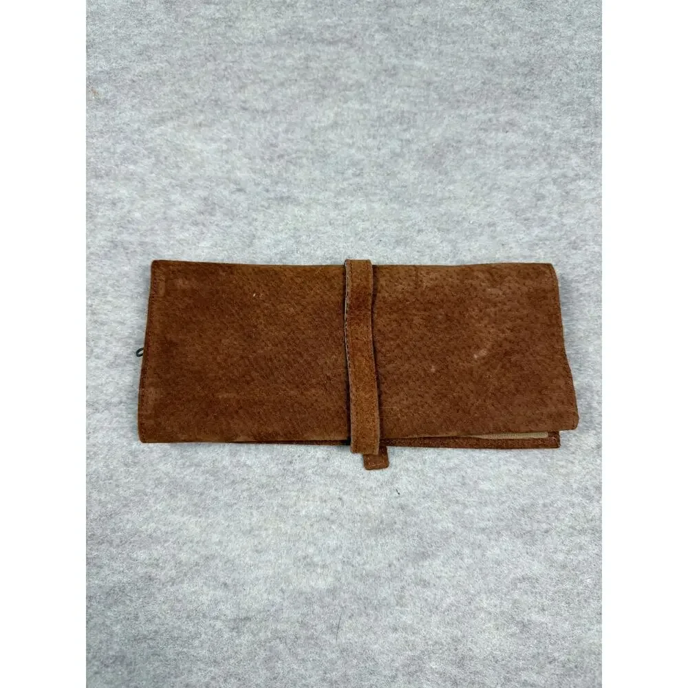 Bond Street Leather Suede Travel Jewelry Holder